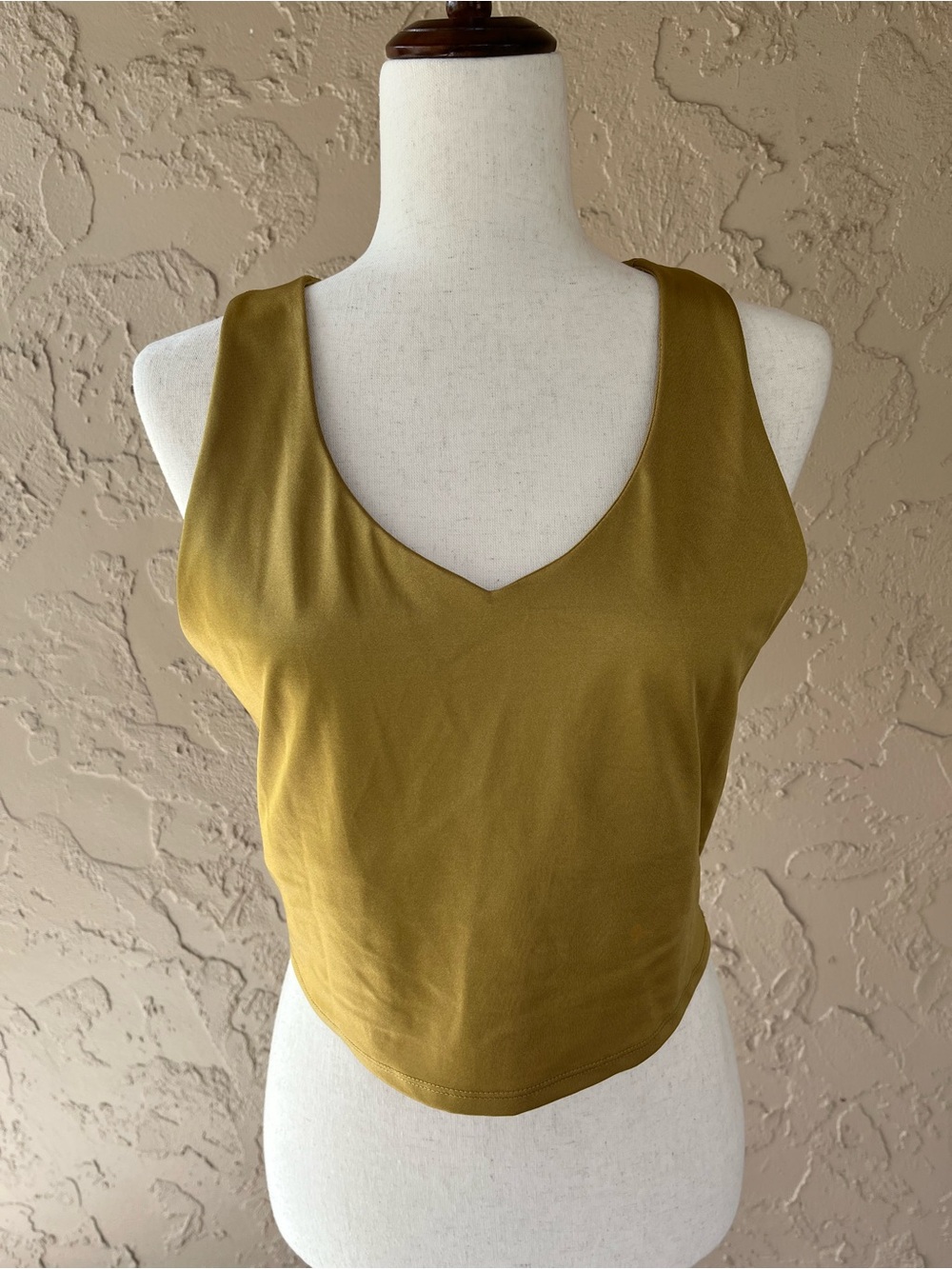 Fabletics Gold V-Neck Crop Tank